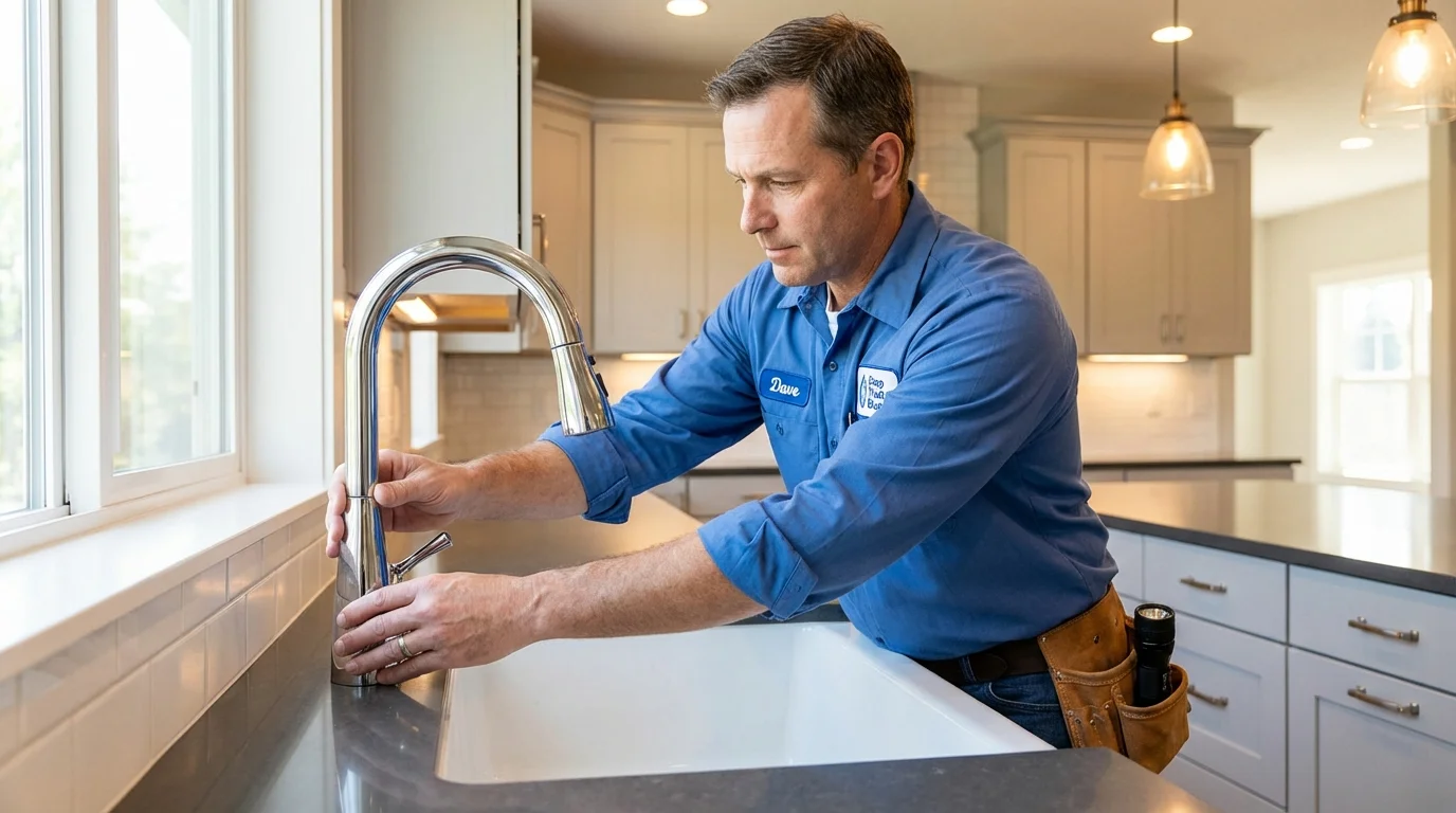 Kitchen faucet installation by Johns Plumbing LLC in Wilmerding